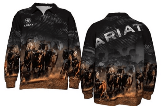 Ariat Mens Fishing Shirt - Western Cattle Herd