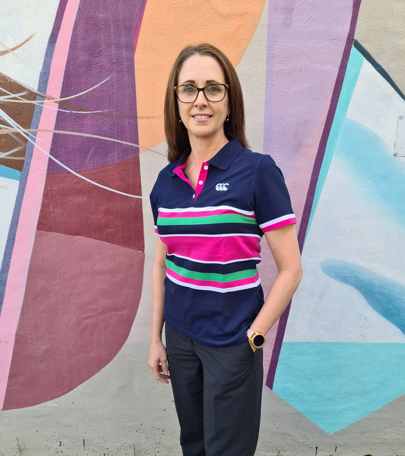 Load image into Gallery viewer, Canterbury Womens Multi Stripe Revival Polo
