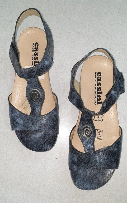Cassini Women's Jangle Snake Noir Style Sandals Shoes