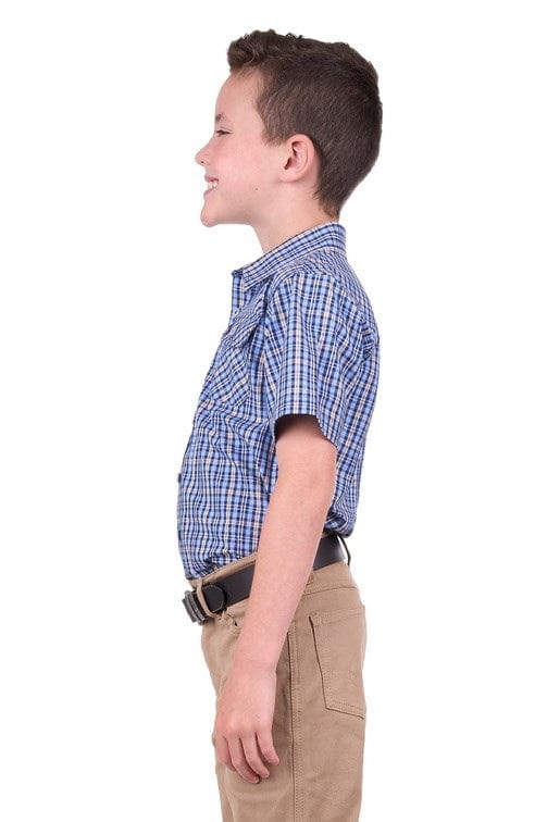 Load image into Gallery viewer, Thomas Cook Boys Gus Check 2-Pocket Short Sleeve Shirt
