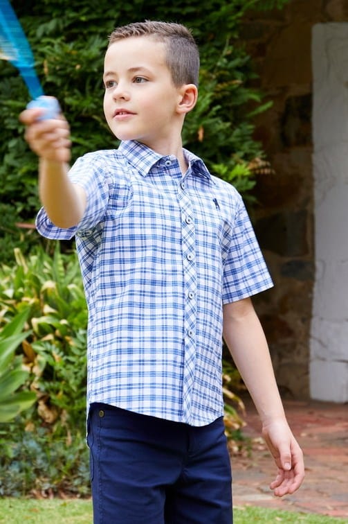 Load image into Gallery viewer, Thomas Cook Boys Aldo Check Short Sleeve Shirt
