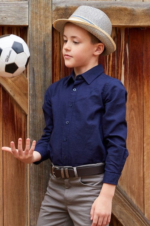 Load image into Gallery viewer, Thomas Cook Boys Tc Linen Long Sleeve Shirt
