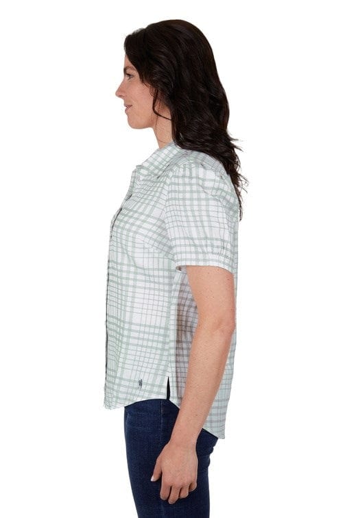 Load image into Gallery viewer, Thomas Cook Women?S Blake Pin Tuck Short Sleeve Shirt
