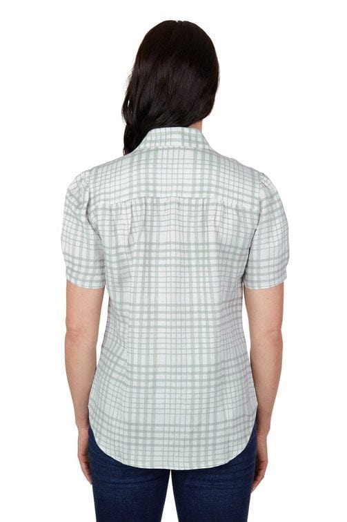 Load image into Gallery viewer, Thomas Cook Women?S Blake Pin Tuck Short Sleeve Shirt
