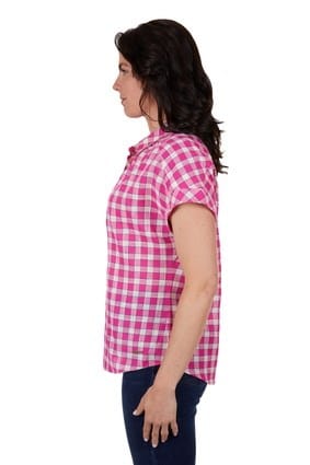 Load image into Gallery viewer, Thomas Cook Womens Ruby Check Short Sleeve Shirt
