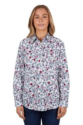 Load image into Gallery viewer, Hard Slog Womens Clara 1/2 Placket  Long Sleeve Shirt
