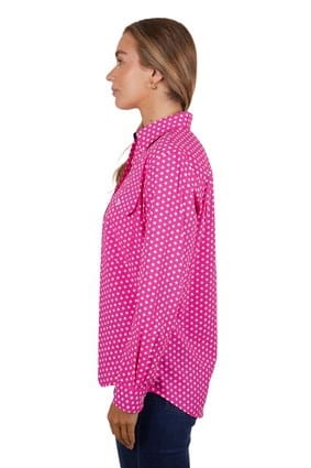 Load image into Gallery viewer, Hard Slog Womens Kelly 1/2 Placket Long Sleeve Shirt
