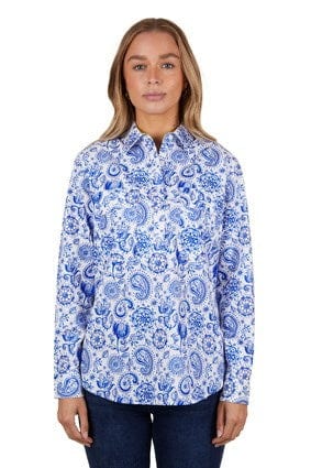 Hard Slog Womens Natalie 1/2 Placket Long Sleeve Shirt