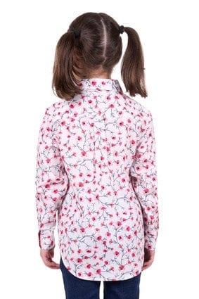 Hard Slog Girls Pearl 1/2 Button Long Sleeve Shirt