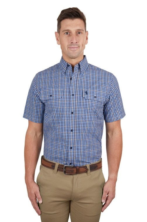 Load image into Gallery viewer, Thomas Cook Mens Gus Check 2-Pocket Short Sleeve Shirt
