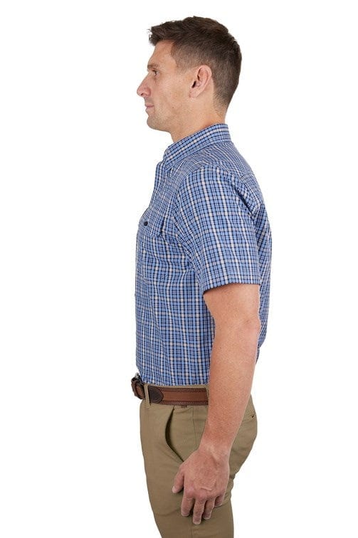 Load image into Gallery viewer, Thomas Cook Mens Gus Check 2-Pocket Short Sleeve Shirt
