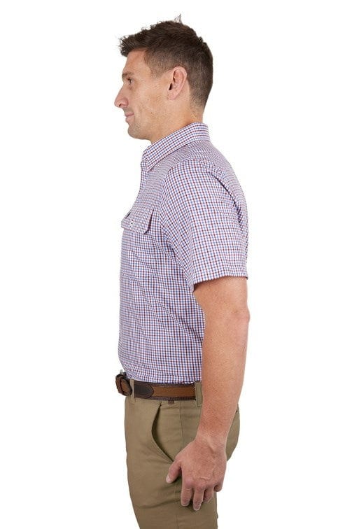 Load image into Gallery viewer, Thomas Cook Mens Brett Check 2-Pocket Short Sleeve Shirt
