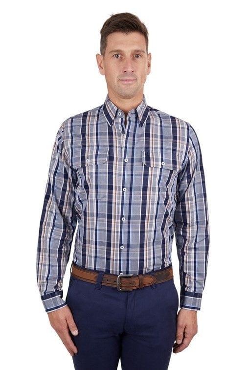 Load image into Gallery viewer, Thomas Cook Mens Loyd Check 2-Pocket Long Sleeve Shirt
