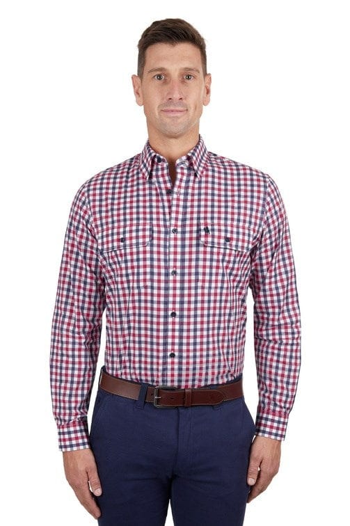 Thomas Cook Mens Kyle Check 2-Pocket Long Sleeve Shirt