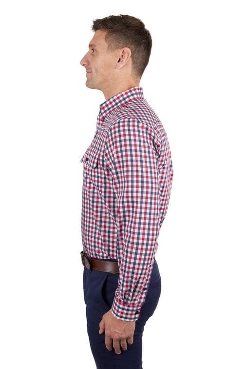 Thomas Cook Mens Kyle Check 2-Pocket Long Sleeve Shirt