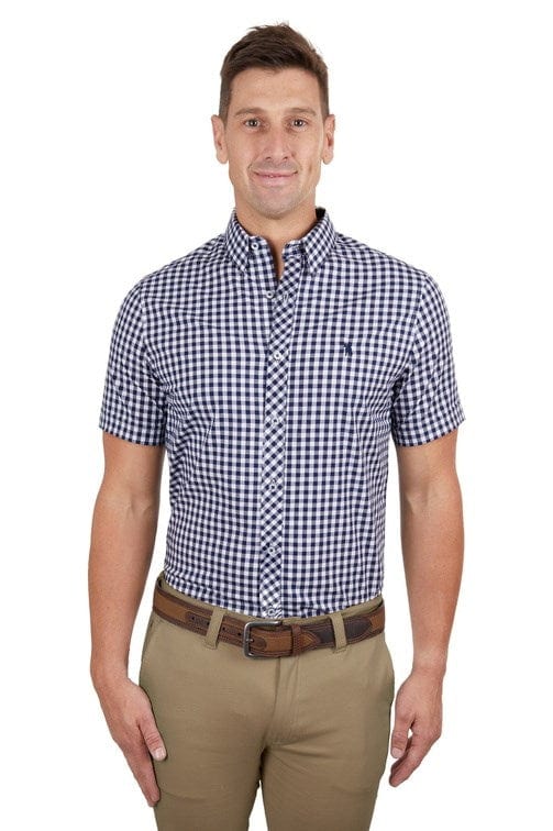 Thomas Cook Mens Bart Check Tailored Short Sleeve Shirt