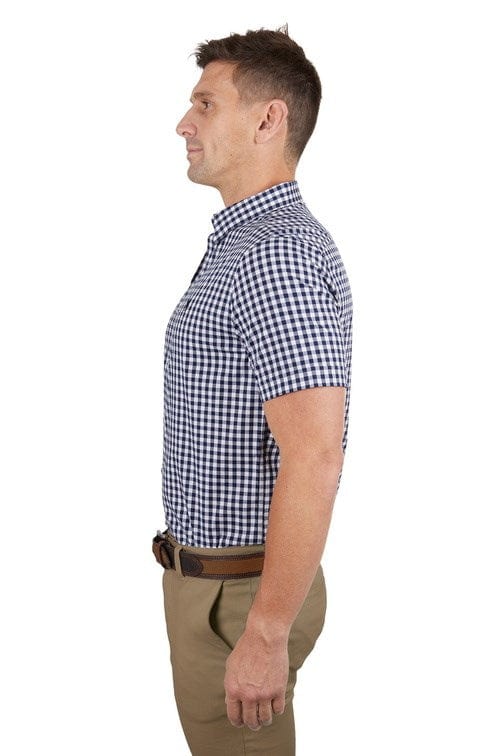 Thomas Cook Mens Bart Check Tailored Short Sleeve Shirt