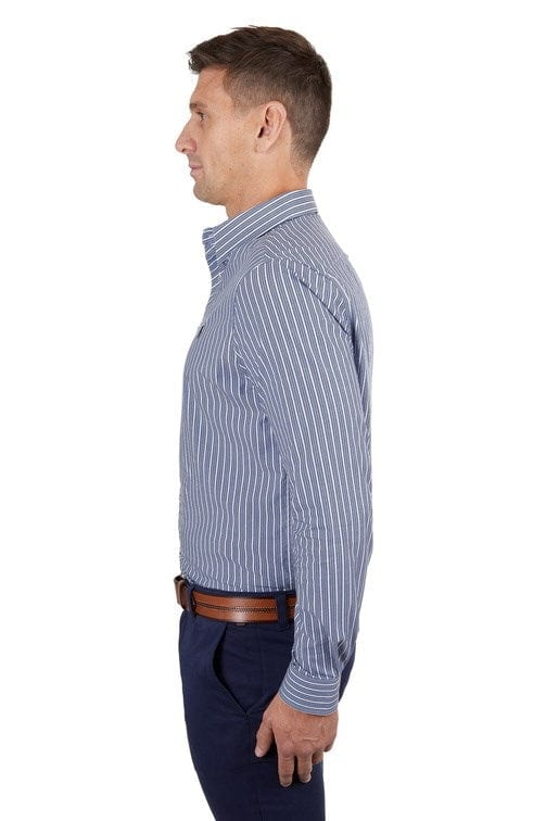 Load image into Gallery viewer, Thomas Cook Mens Hugh Stripe Tailored Long Sleeve Shirt
