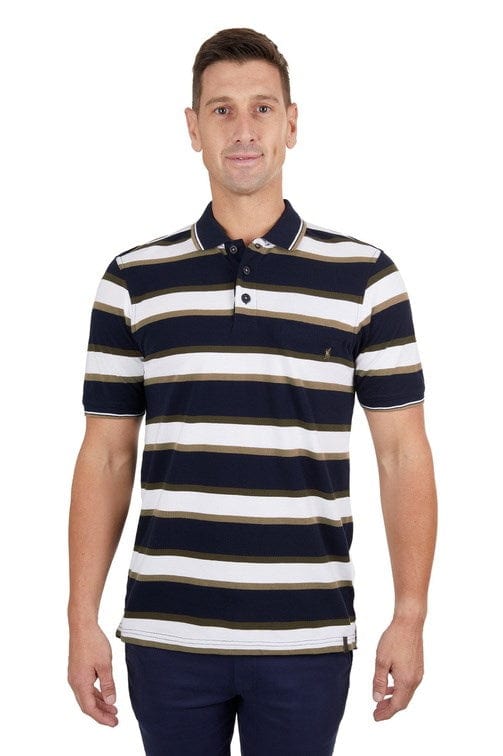 Load image into Gallery viewer, Thomas Cook Mens Ash Tailored 1-Pocket Short Sleeve Polo
