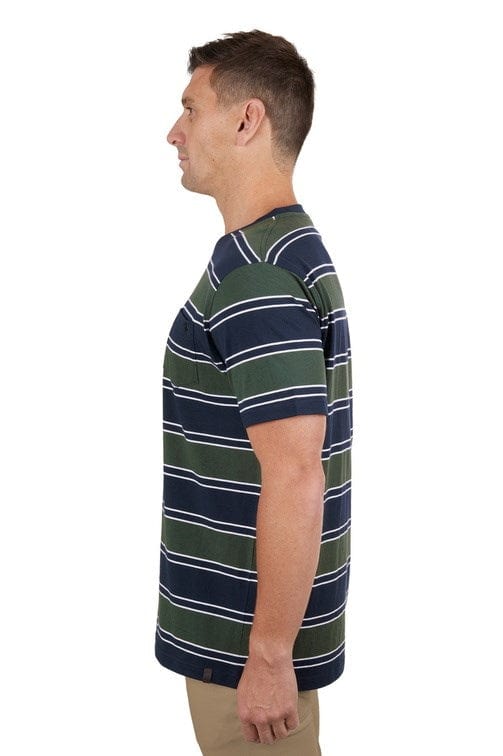 Thomas Cook Mens Jason Stripe 1-Pocket Short Sleeve Tee