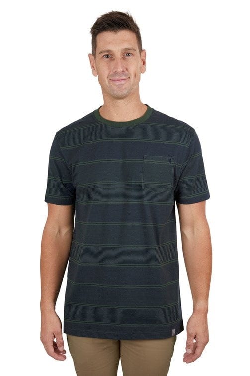 Thomas Cook Mens Simon Stripe 1-Pocket Short Sleeve Tee