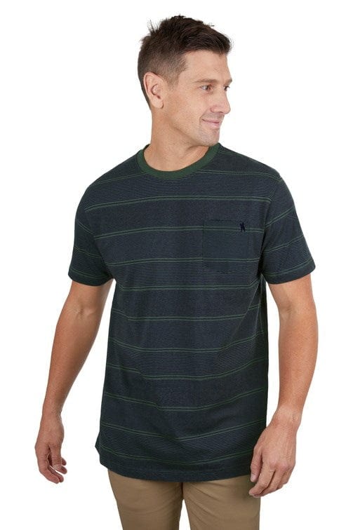 Thomas Cook Mens Simon Stripe 1-Pocket Short Sleeve Tee