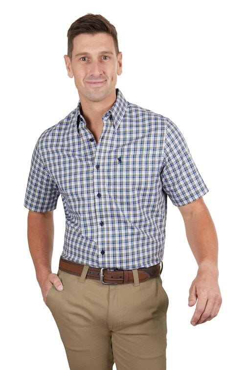 Load image into Gallery viewer, Thomas Cook Mens Kirk Check 1-Pocket Short Sleeve Shirt
