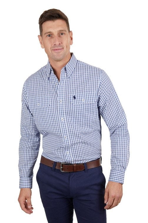 Load image into Gallery viewer, Thomas Cook Mens Bert Check 2-Pocket Long Sleeve Shirt
