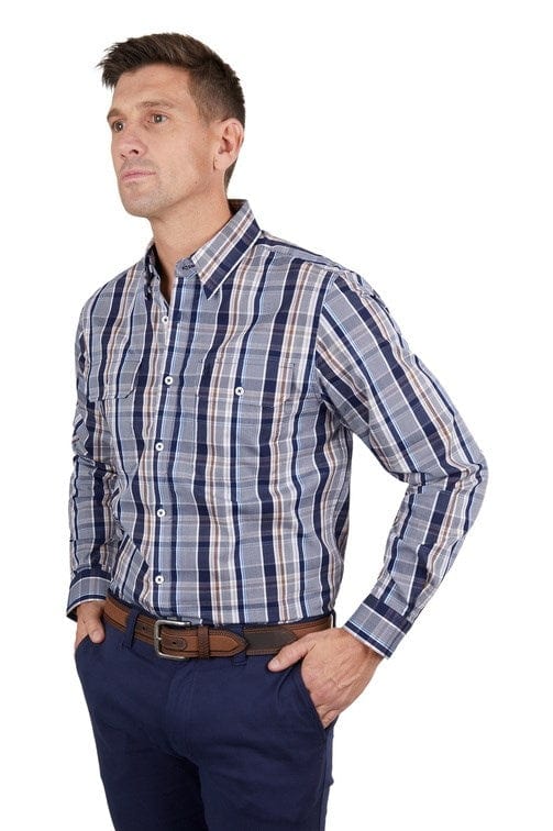 Load image into Gallery viewer, Thomas Cook Mens Loyd Check 2-Pocket Long Sleeve Shirt
