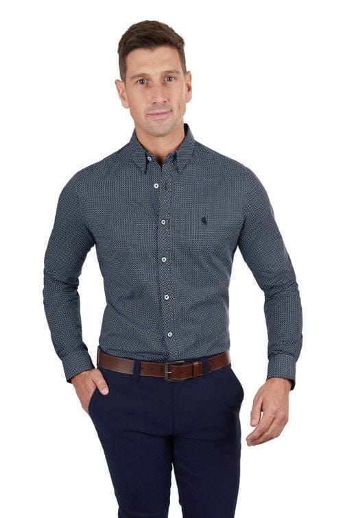 Load image into Gallery viewer, Thomas Cook Mens Cade Print Tailored Long Sleeve Shirt
