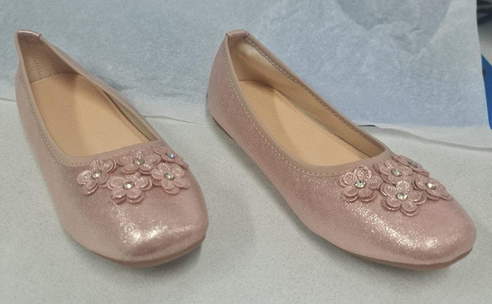 Bellissimo Zinnia Girls Rose Gold Shoes