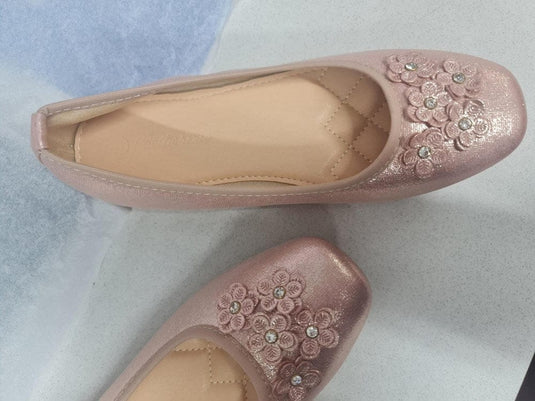 Bellissimo Zinnia Girls Rose Gold Shoes