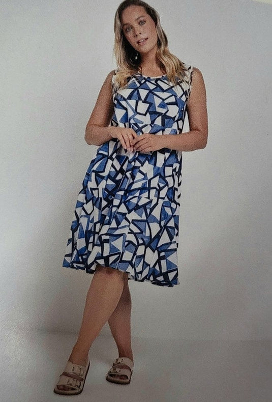 Saint Lori Womens Blue Maze Dress