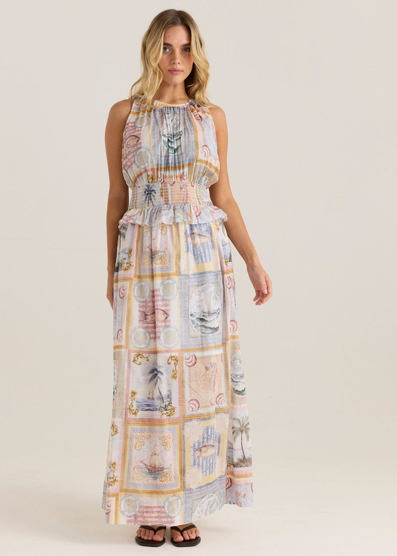 Load image into Gallery viewer, Sass Reo Peplum Maxi Dress
