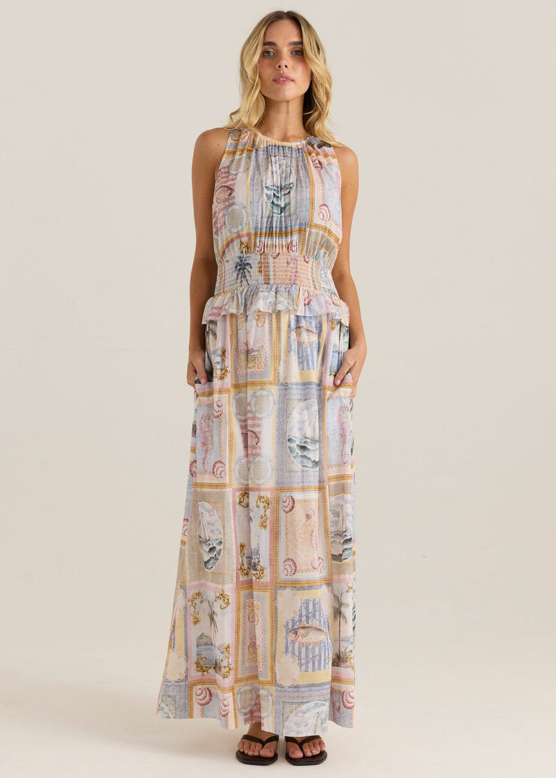 Load image into Gallery viewer, Sass Reo Peplum Maxi Dress
