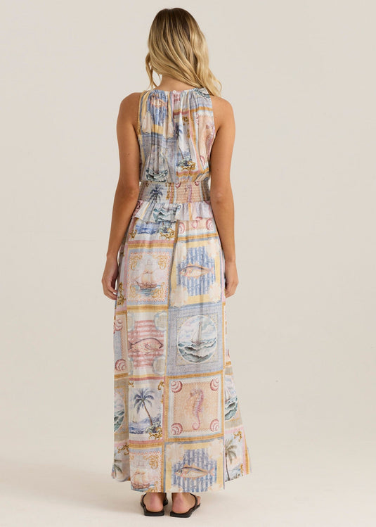 Sass Reo Peplum Maxi Dress