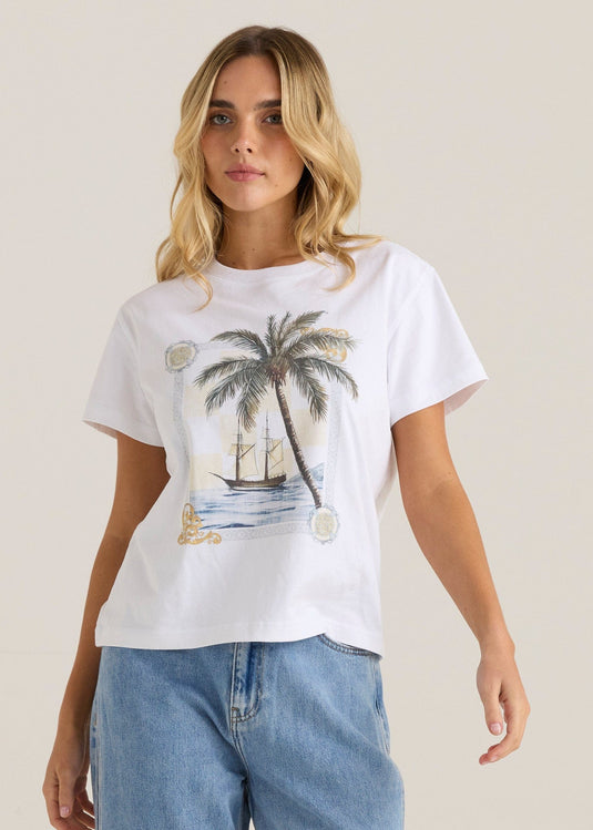 Sass Ray Tee - Sea Palm