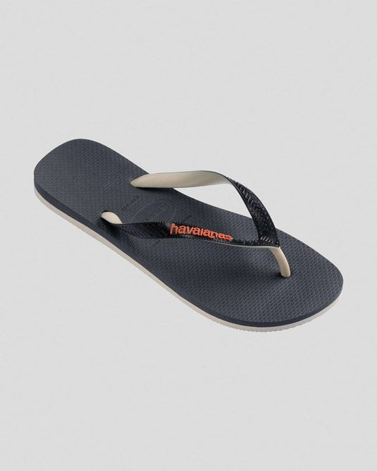 Havaianas Mens Top Tred Mixed Thongs - Beige/Black/Orange Marle