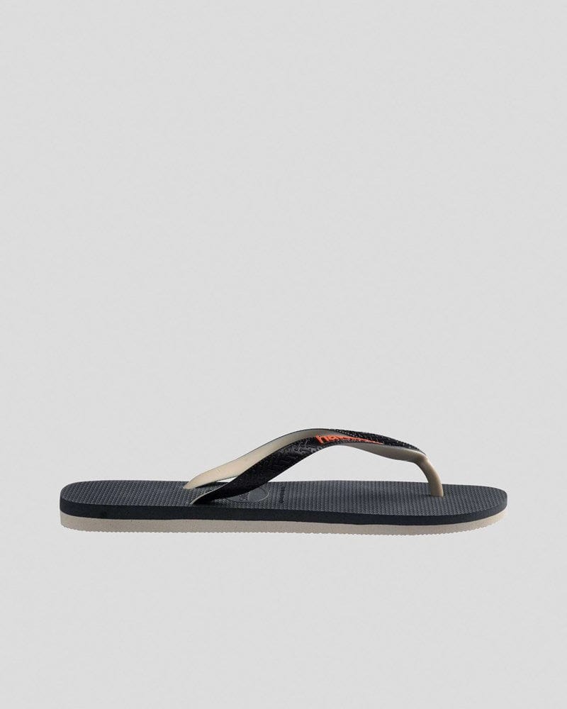 Load image into Gallery viewer, Havaianas Mens Top Tred Mixed Thongs - Beige/Black/Orange Marle
