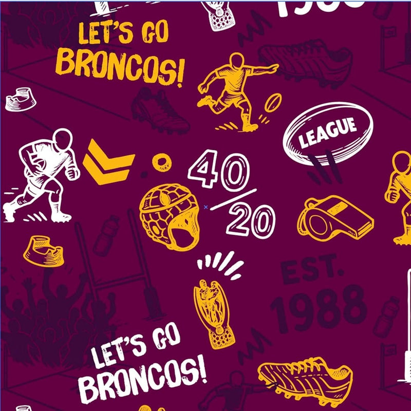 Load image into Gallery viewer, Ashtabula Mens NRL Broncos 'Scrambler' Golf Polo
