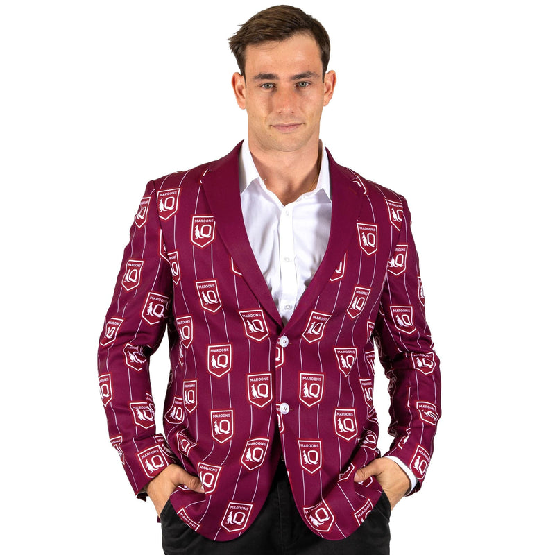 Load image into Gallery viewer, NRL &#39;Front Bar&#39; Sports Jacket - QLD State Of Origin
