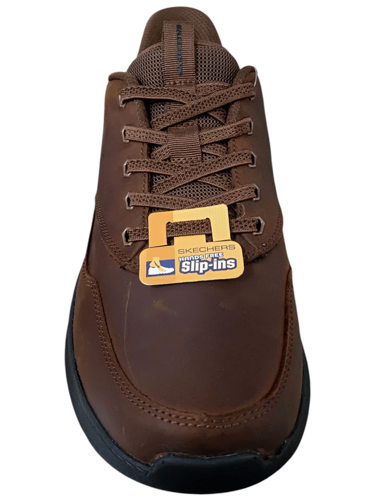 Load image into Gallery viewer, Skechers Mens Pollard Brax Slip-In Shoes - Dark Brown
