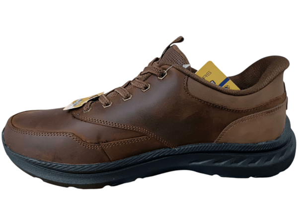 Load image into Gallery viewer, Skechers Mens Pollard Brax Slip-In Shoes - Dark Brown
