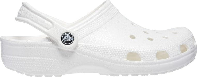Crocs Classic Glitter Clog - White Glitter