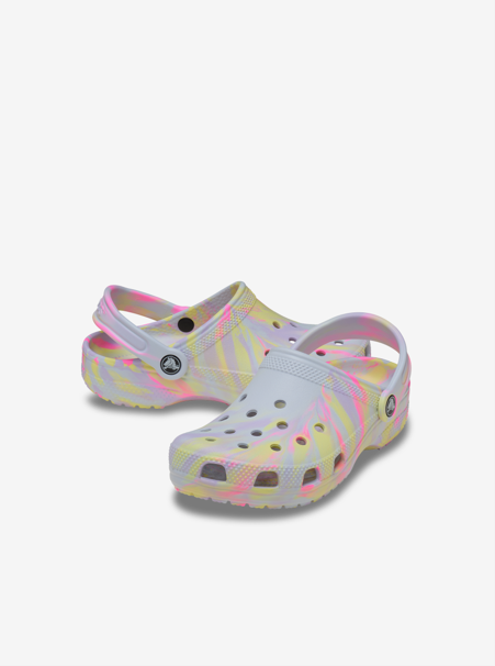 Crocs Kids Classic Marbled Clog -  Purple/Multi