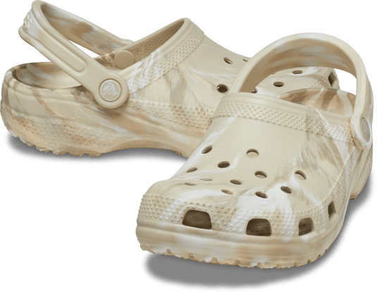 Crocs Classic Marbled Clog - Bone/Multi