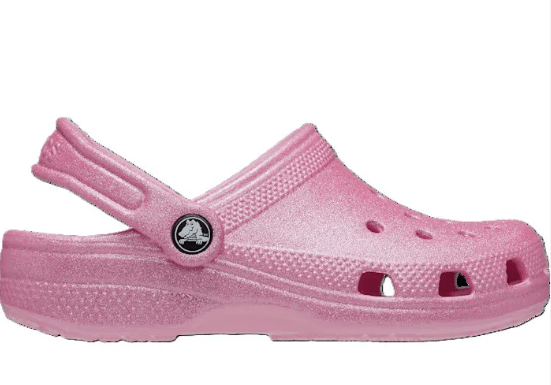 Crocs Toddler Classic Glitter Clog - Pink Tweed Glitter