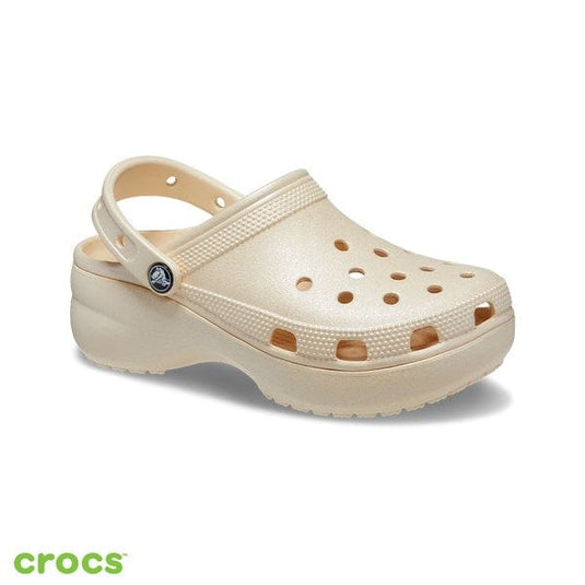 Crocs Classic Platform Glitter Clog - Pink Tweed