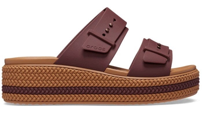 Load image into Gallery viewer, Crocs Womens Brooklyn Woven Buckle -  Dark Clay
