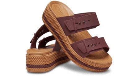 Load image into Gallery viewer, Crocs Womens Brooklyn Woven Buckle -  Dark Clay
